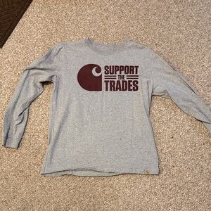 Carhartt Heather Gray Support the Trades Long Sleeve